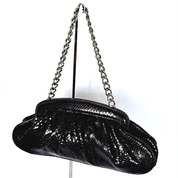 Banana republic Black/Bronze Litmus Color Leather Baguette Shoulder Bag - Picture 5 of 10